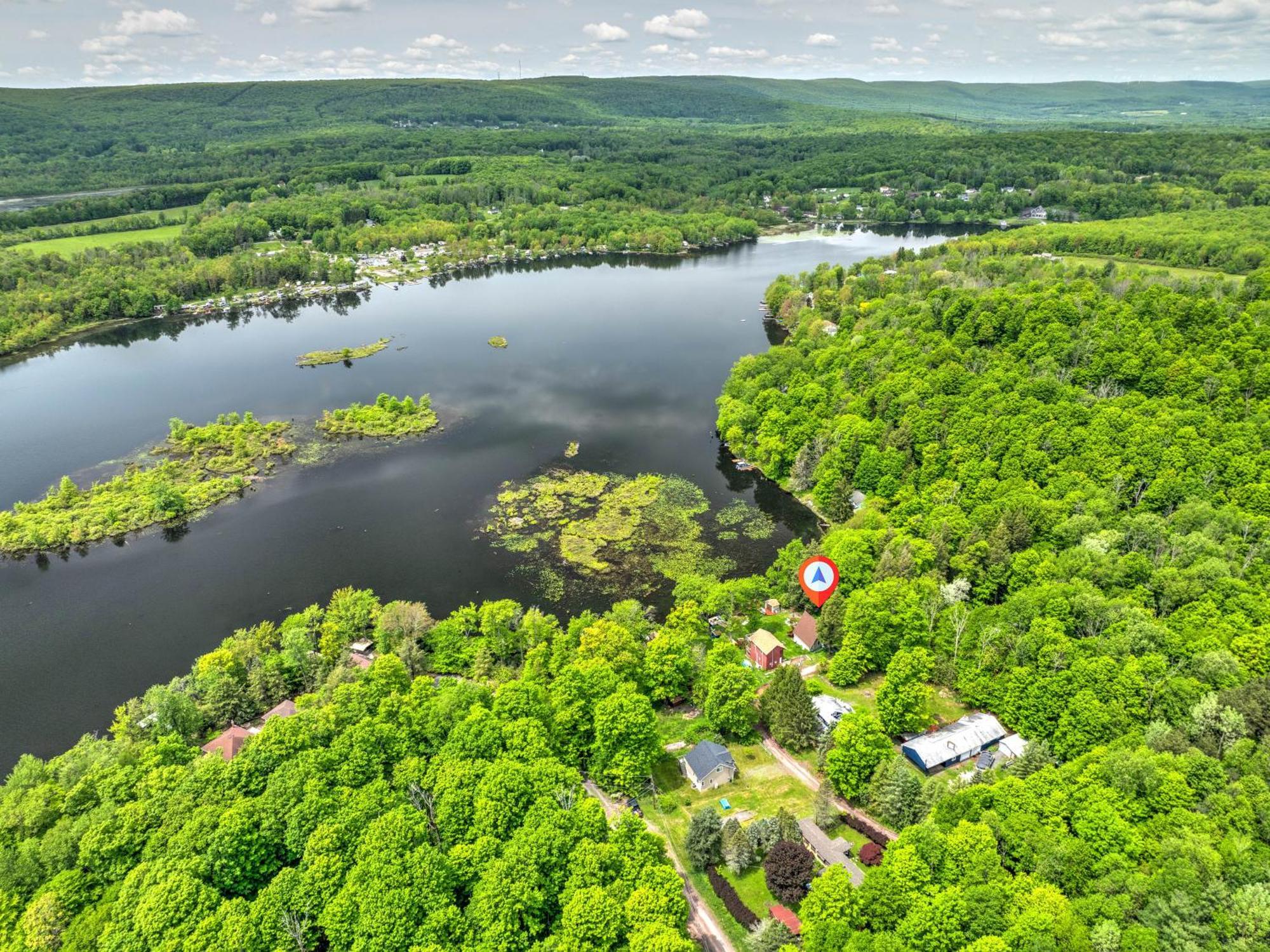 Lakefront A-Frame, Dock, Kayaks, Fire Place Lake Ariel Zewnętrze zdjęcie